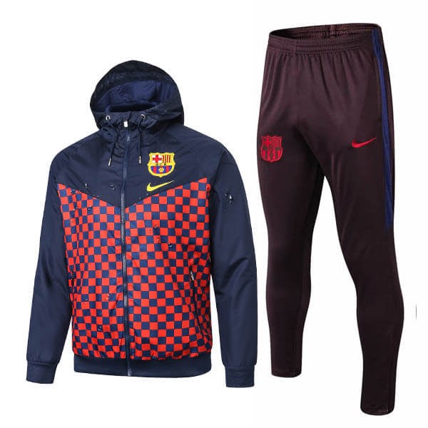 Windjacke Barcelona Komplett Set 2019-20 Blau Rote Fussballtrikots Günstig